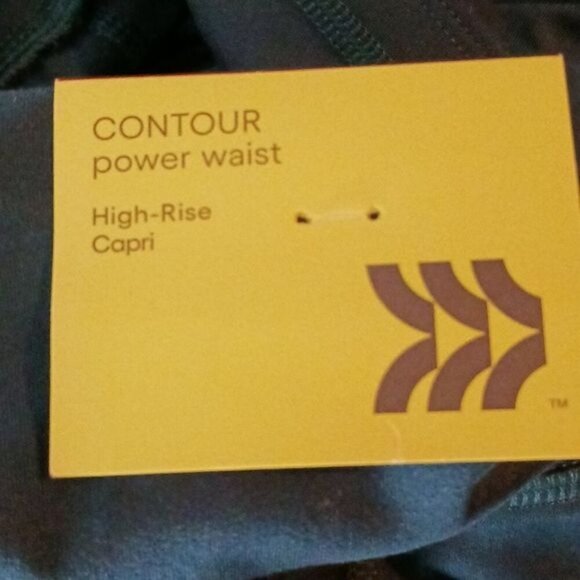 All In Motion Womens XS Power Waist High Rise Capri Leggings Teal Athletic - Picture 7 of 8